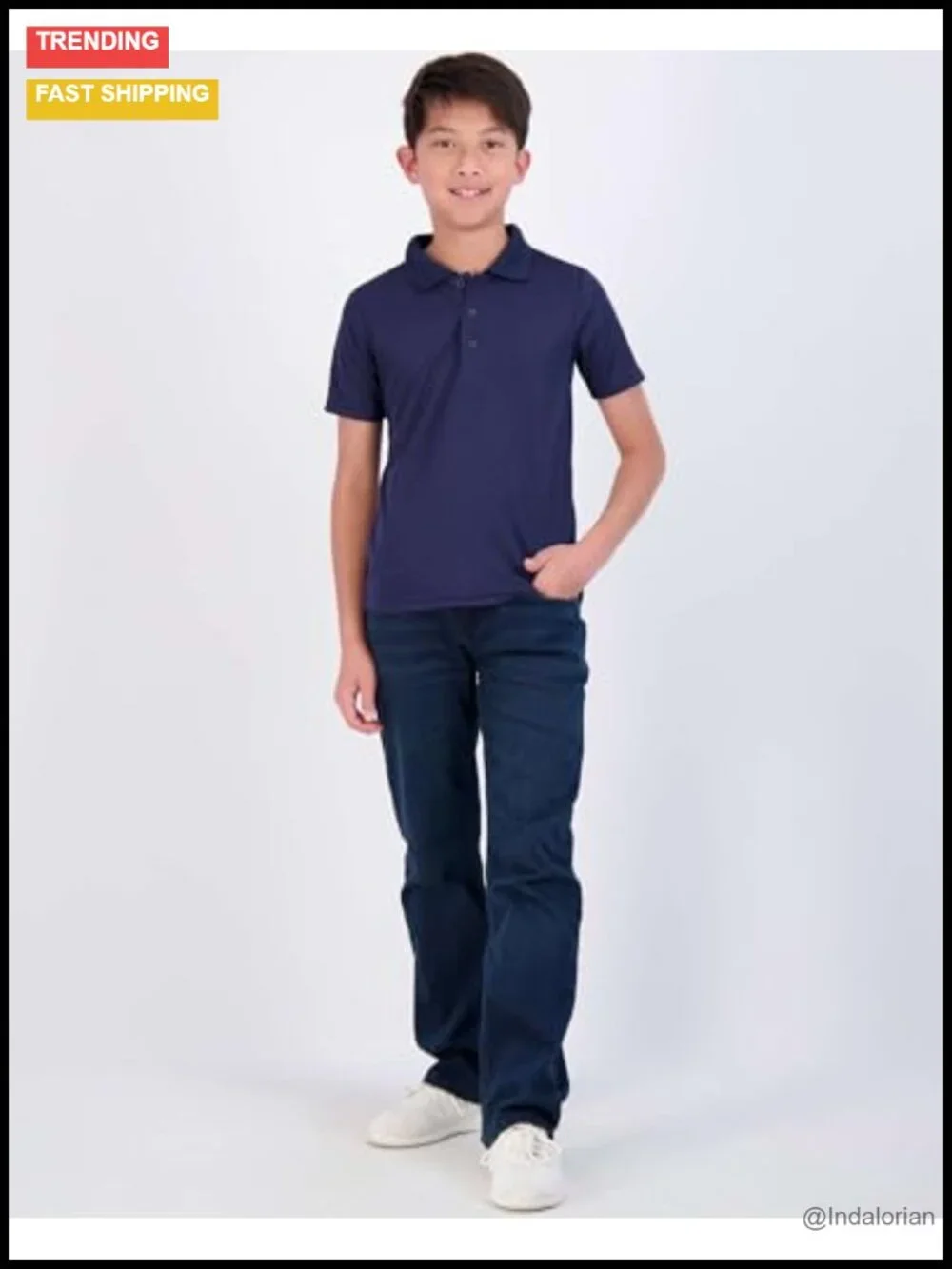 Boys Short Sleeve Polo Shirt 3-Pack Moisture-Wicking Athletic Golf School